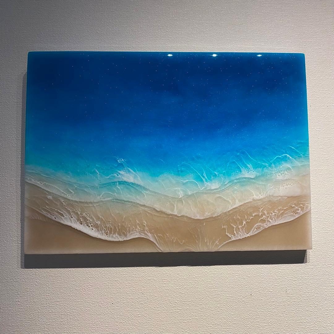 レジンアート　海アート　オーシャンアート　インテリアパネル