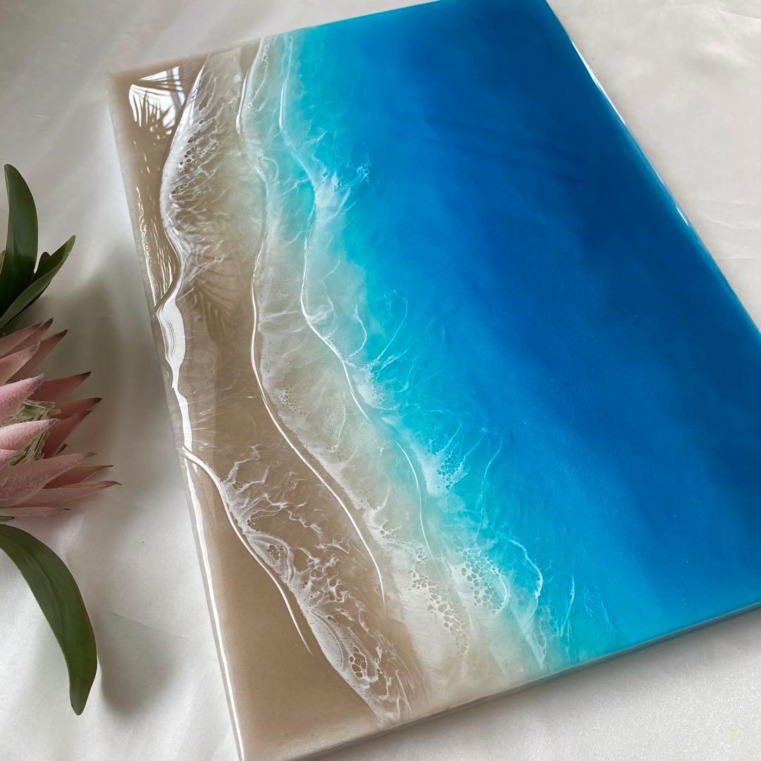 レジンアート　海アート　オーシャンアート　インテリアパネル