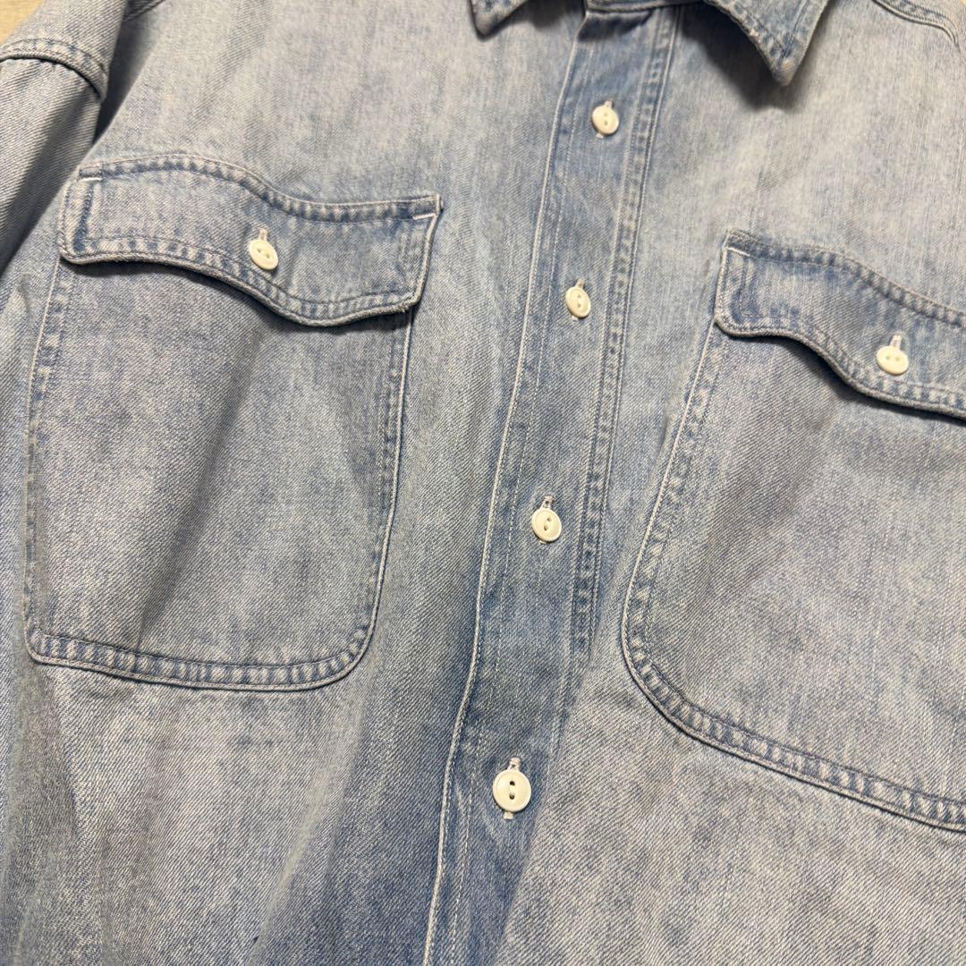 Whim Gazette デニムブルー シャツ