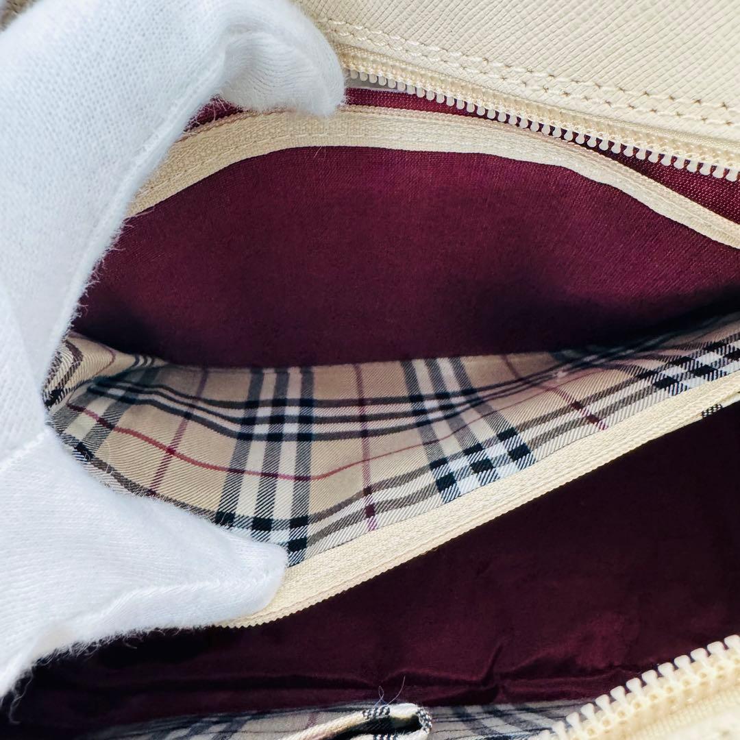 ✨BURBERRY✨バーバリー✨サファイアーノ✨レザー✨ベージュ✨ハンドバッグ✨