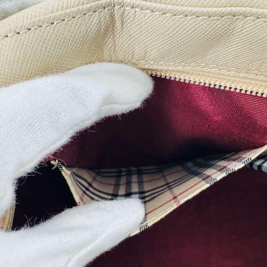 ✨BURBERRY✨バーバリー✨サファイアーノ✨レザー✨ベージュ✨ハンドバッグ✨