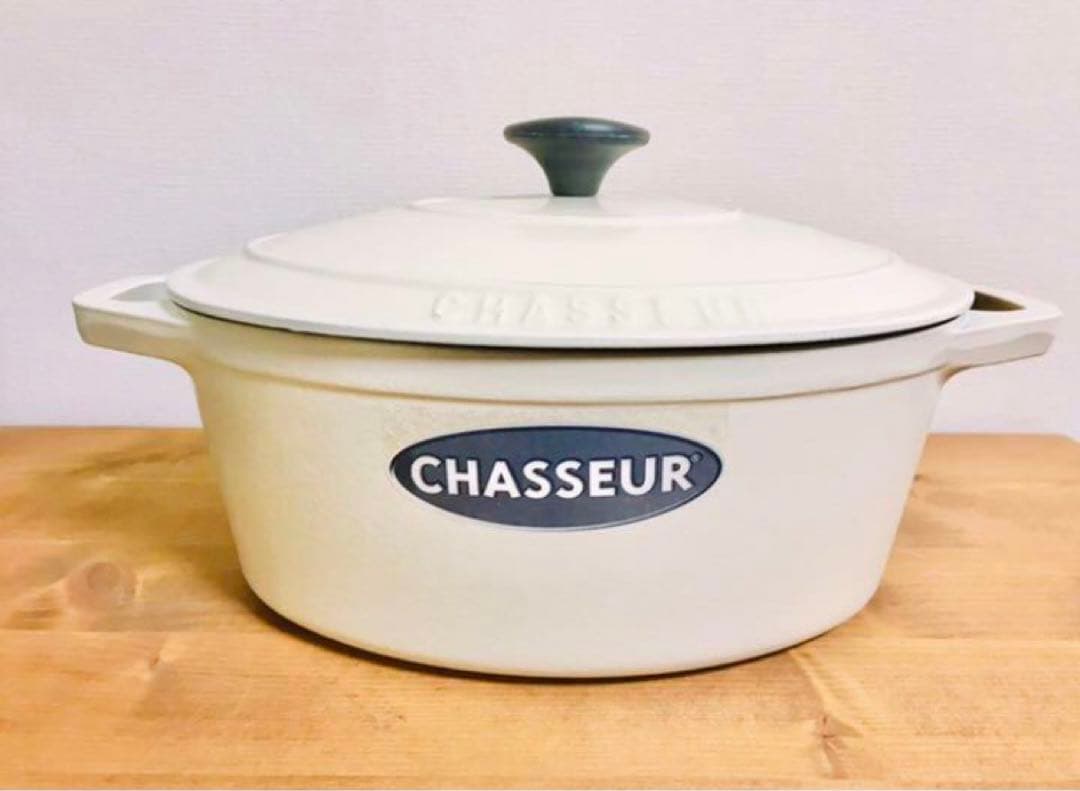 レア色　シャスール　オーバル　メレンゲ　鍋　27cm