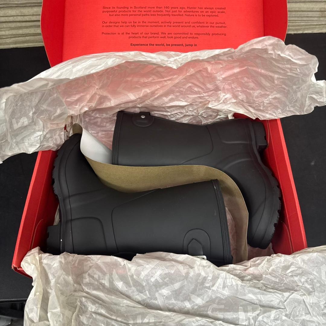 ☆未使用　HUNTER　レインブーツ　ショート バック アジャスタブル　23㎝