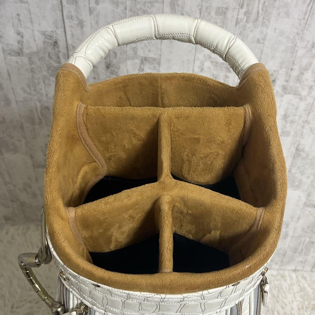 オウル OUUL ホワイトアリゲーター キャディバッグ ヘッドカバー付き