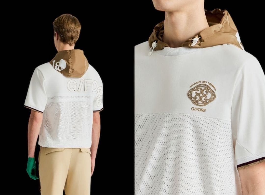 新品未使用☆新作☆G/FOREジーフォアメンズ半袖メッシュフーディーsizeXL