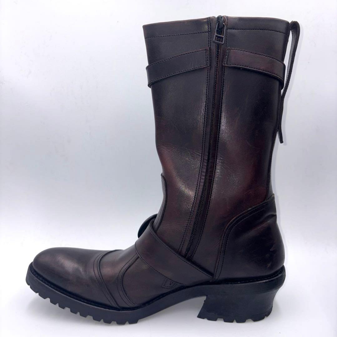 5351 POURLES HOMMES エンジニアブーツ【42】ブラウン Y2K