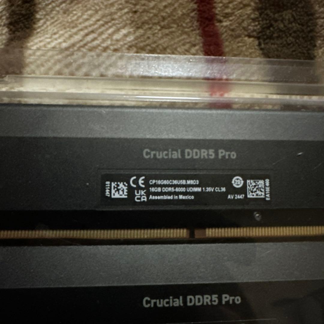 【6000MHz】Crucial DDR5 PRO 32GBセット