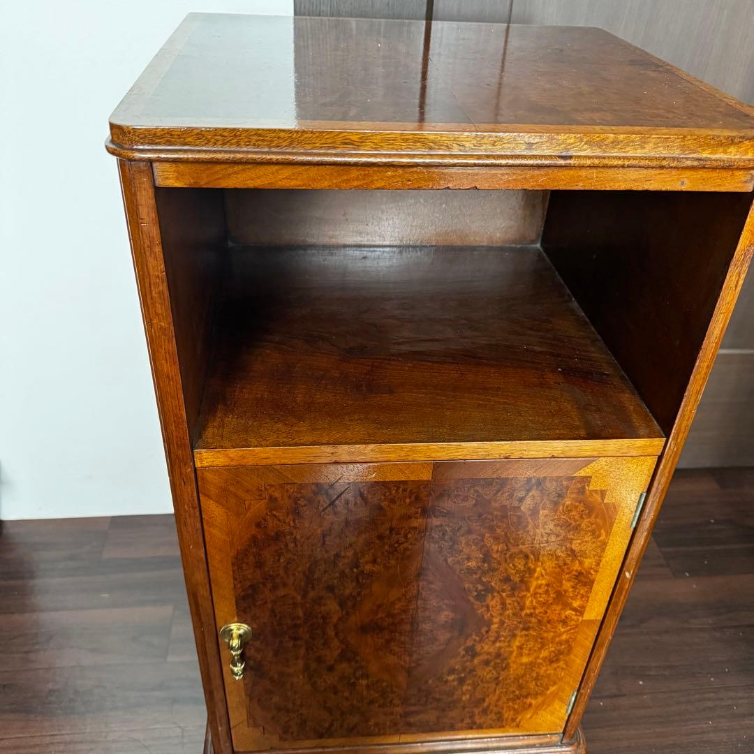 【希少】英国アンティーク サイドキャビネット 電話台 ベッドサイドチェスト