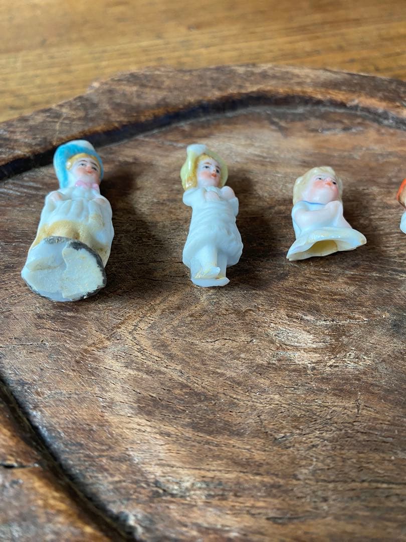 ドイツ　アンティーク　ミニ　ビスクドール　5体　陶器
