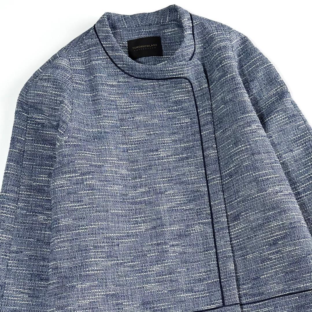 【25SS】 トゥモローランドコレクション ラメツイード クルーネックジャケット