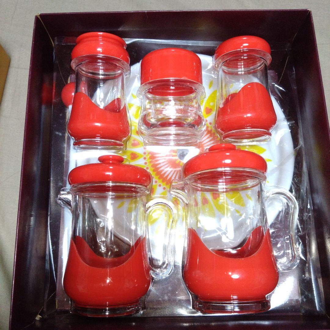 【新品未使用】レトロポップ　ひまわりカスターセット　調味料入れ　塩こしょう入れ