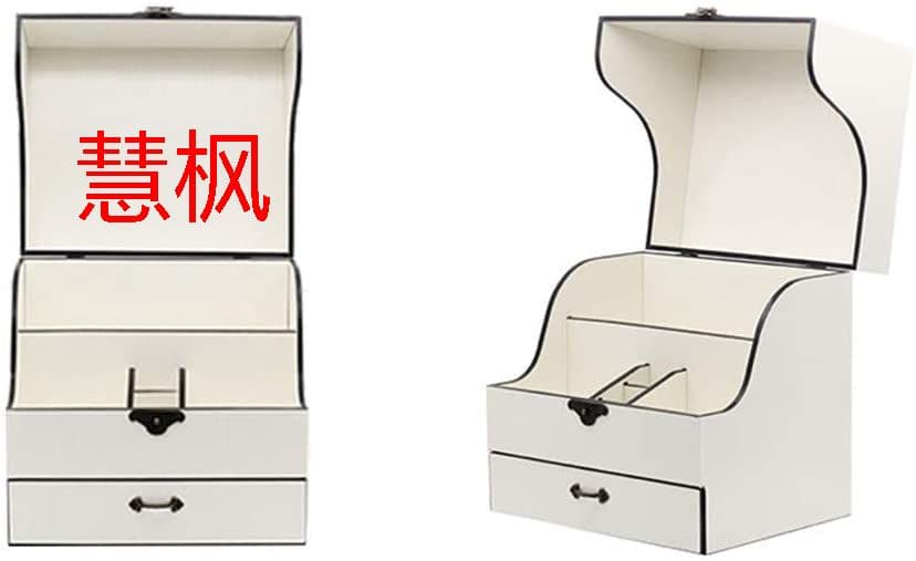 メイクボックス コスメボックス ジュエリー収納ボックス 鏡付き 大容量 木製w