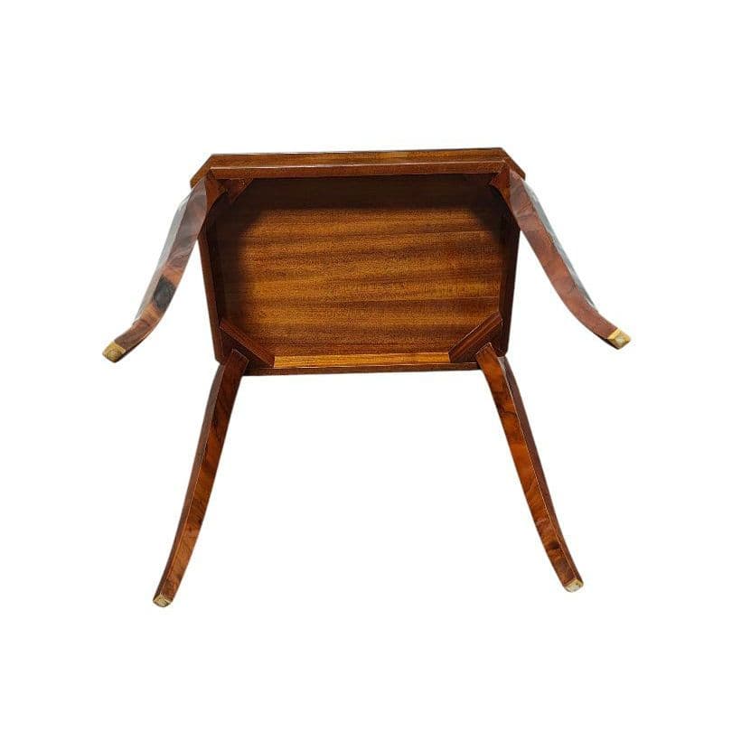 象嵌 猫脚サイドテーブル/飾り台/花台 アンティーク