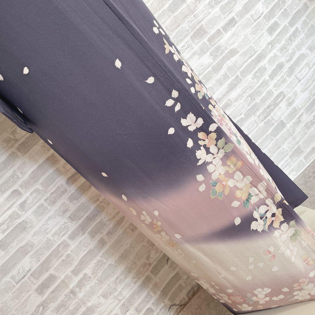 訪問着　フルセット　夜桜　艶やか　月明かり　雪輪　幻想的　P2