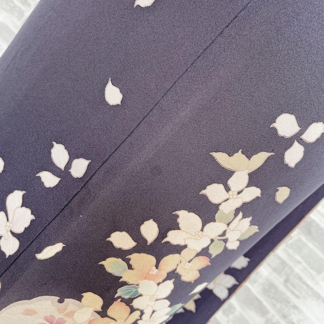 訪問着　フルセット　夜桜　艶やか　月明かり　雪輪　幻想的　P2