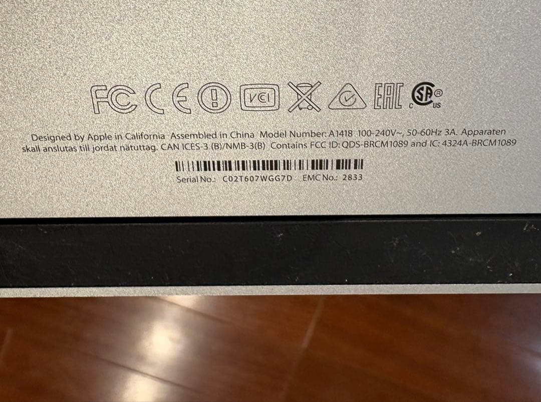 iMac windows10搭載 SSD500GB改