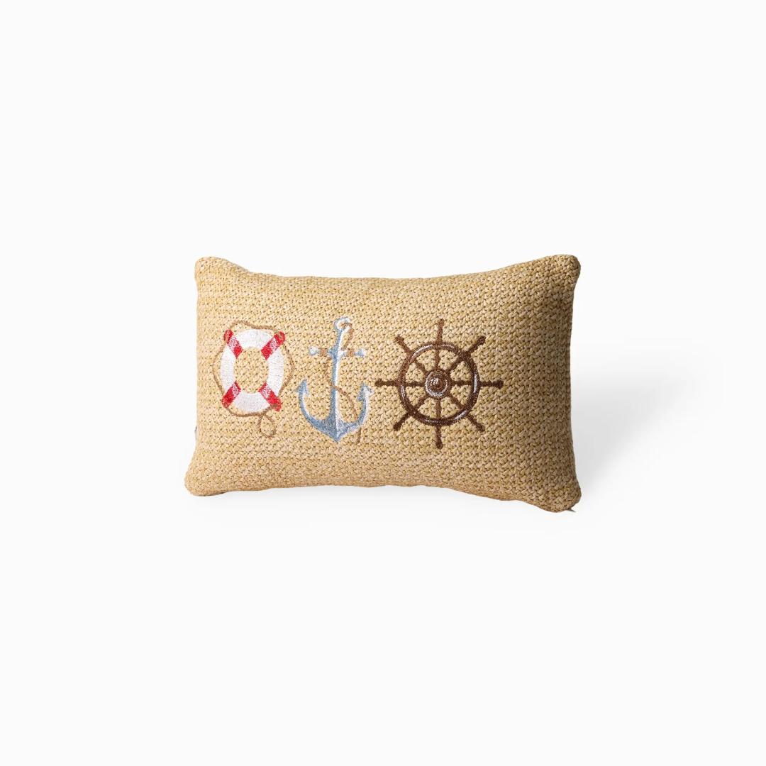 刺繍クッション ランバーピロー 2枚セット 新品