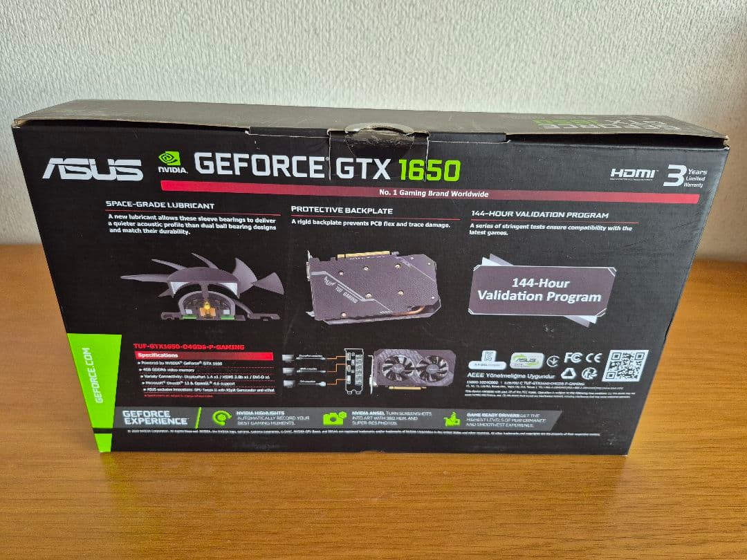 グラフィックボード・グラボ・ビデオカード ASUS TUF-GTX1650-O4GD6-GAMING