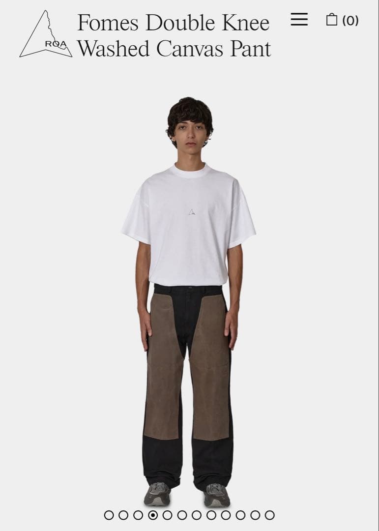 パンツ ROA Fomes Double Knee Washed Canvas Pant