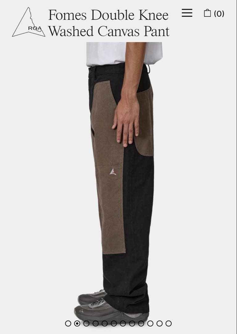 パンツ ROA Fomes Double Knee Washed Canvas Pant