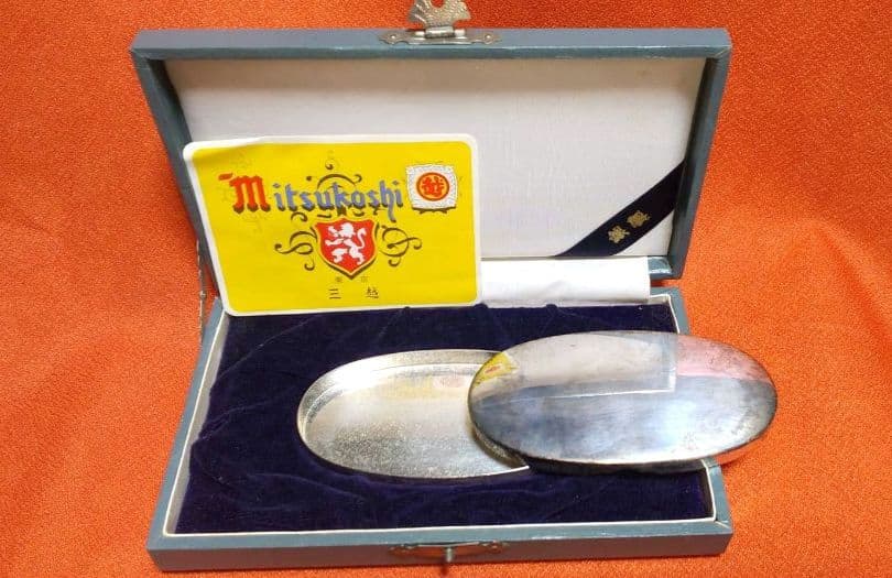 三越 銀製 楊枝入れ ボンボニエール アンティーク