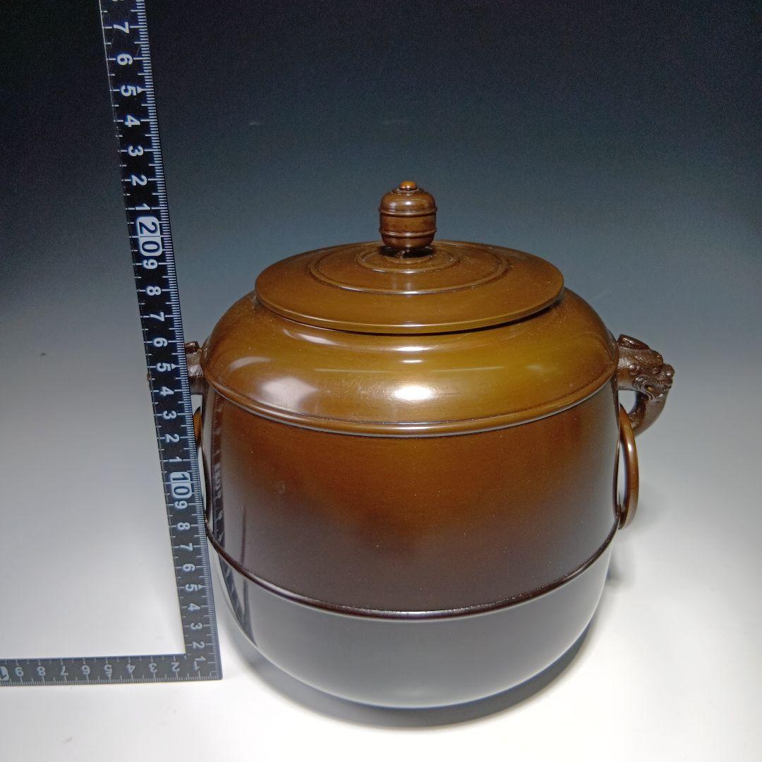 値下げ茶道具　八尾祥栄作　唐銅皆具一式　美品