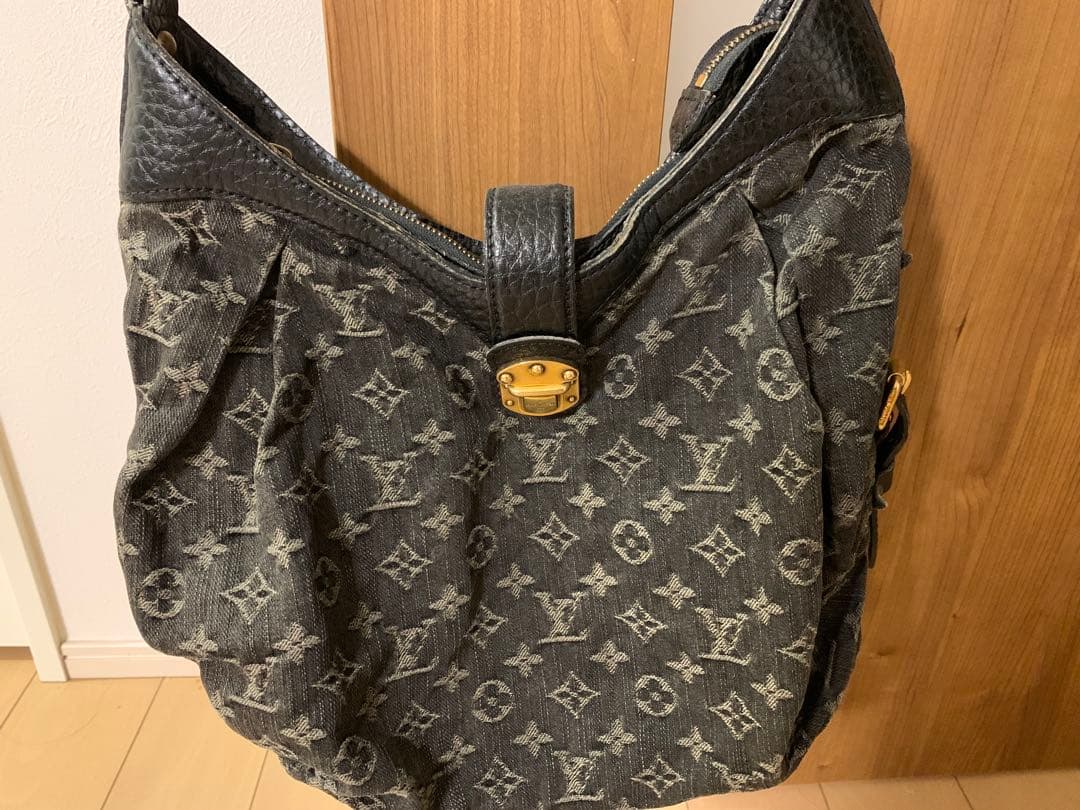 ルイ　ヴィトン　モノグラム　スライトリー　デニム　バッグ　レア　破れ有り