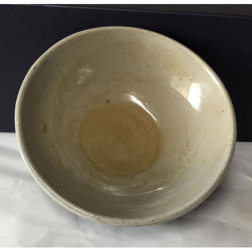 w090 清朝 安南茶碗 木箱入り 抹茶碗 平茶碗 中国陶器 中国古美術 茶道具