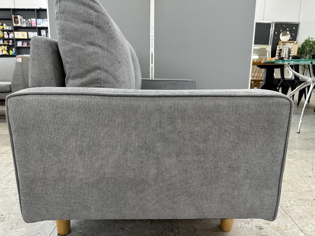 2人掛けソファ　ロータイプソファ可能　グレー