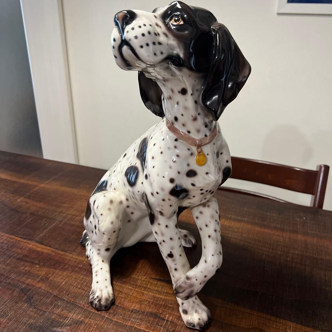 イタリア製✨ダルメシアン　置物 犬 陶器 インテリア オブジェ