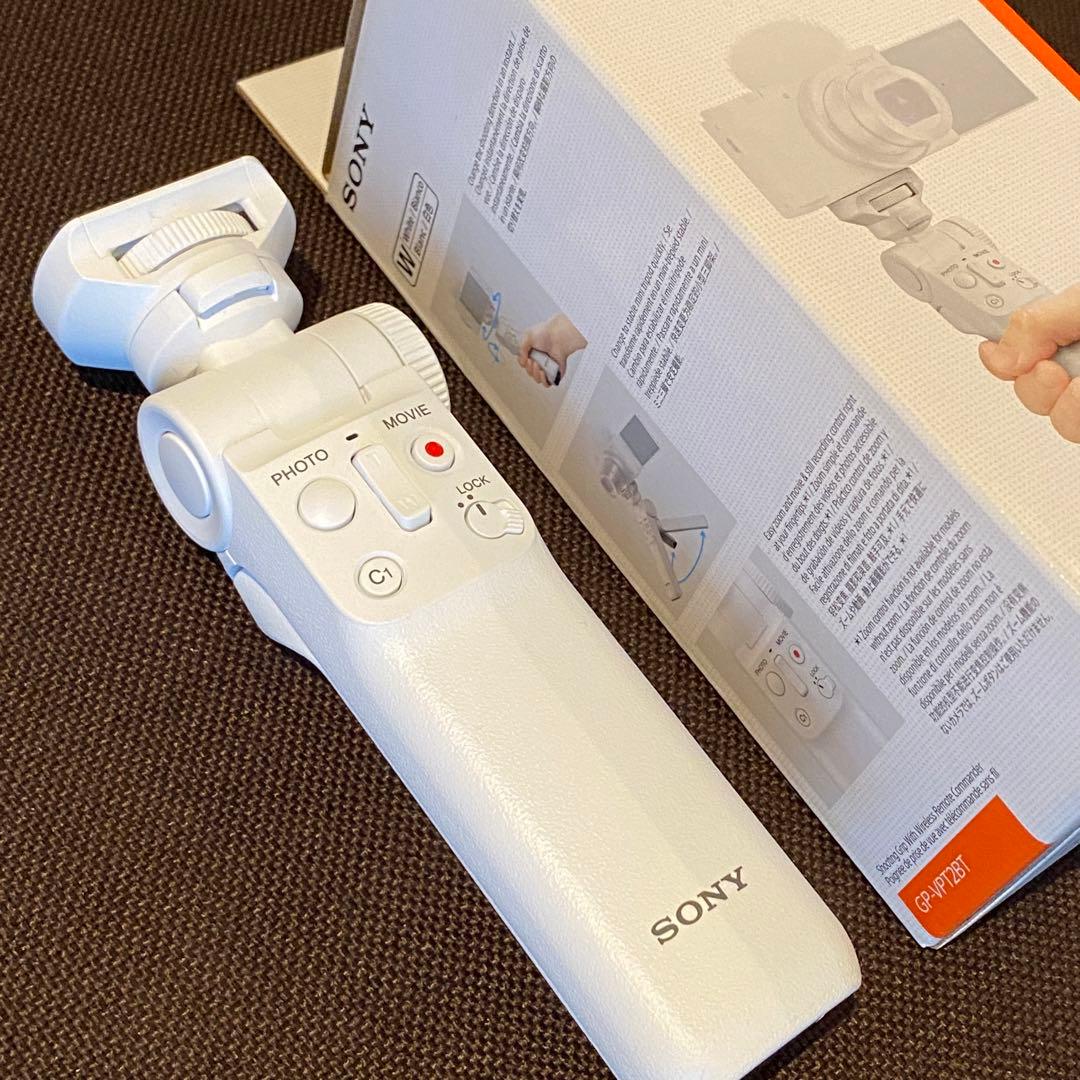 【新品同様】白好きの方へ SONY ZV-1 純正スタンド・映画風撮影レンズ付き