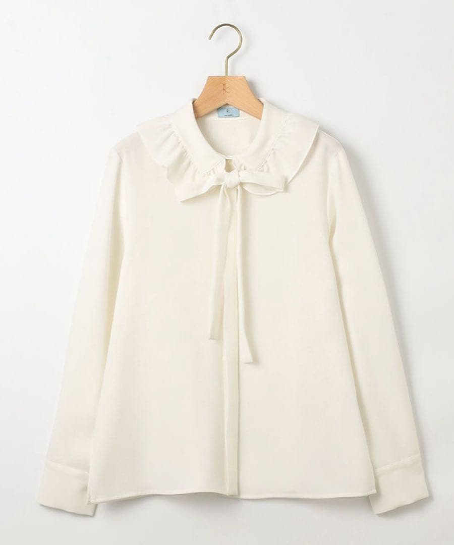 組曲　 ボウタイ付きフリルカラー ブラウス サイズ2