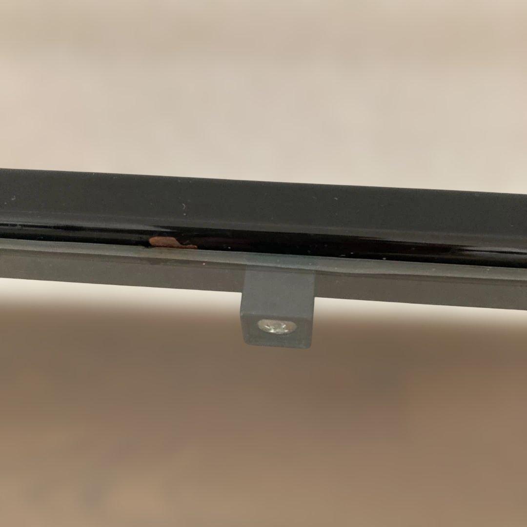 希少　レトロ　ガラステーブル　ブラック