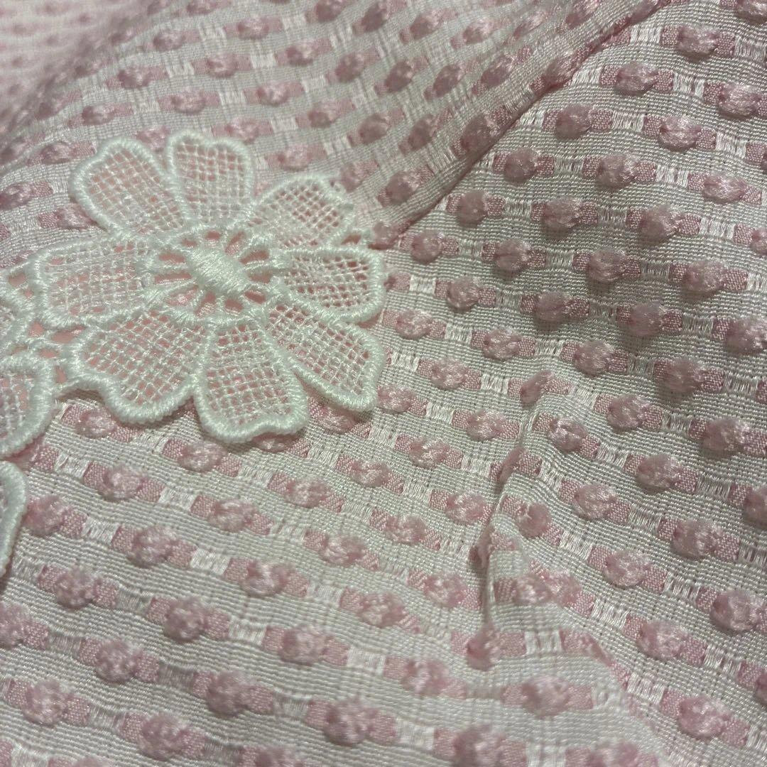 スーパービューティー☆44☆新品タグ付きお花レースとコサージュの可愛いワンピース