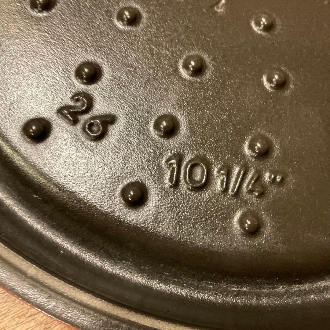 極美品！26cm ストウブ 浅型 シャロー ラウンド ココット チェリー