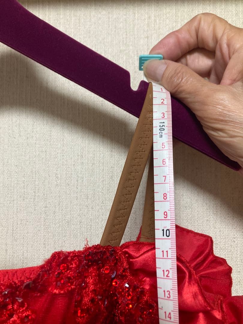 gentil 赤　ドレス　社交ダンス　スタンダード