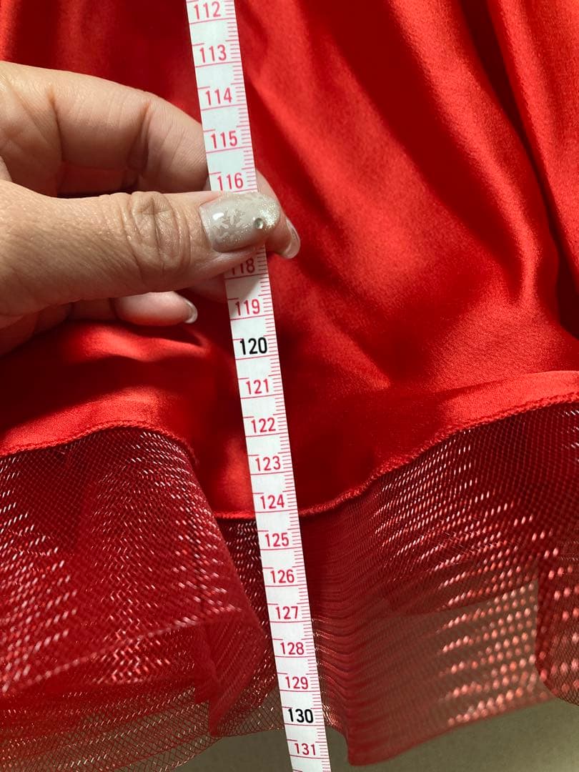 gentil 赤　ドレス　社交ダンス　スタンダード