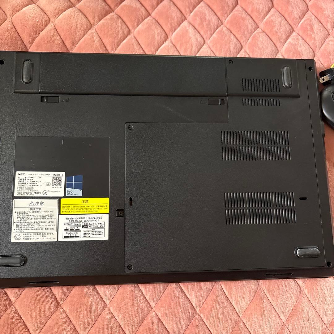 NEC ノートPC ブラック マウス・ACアダプター、（黒のカバン・DVD）付