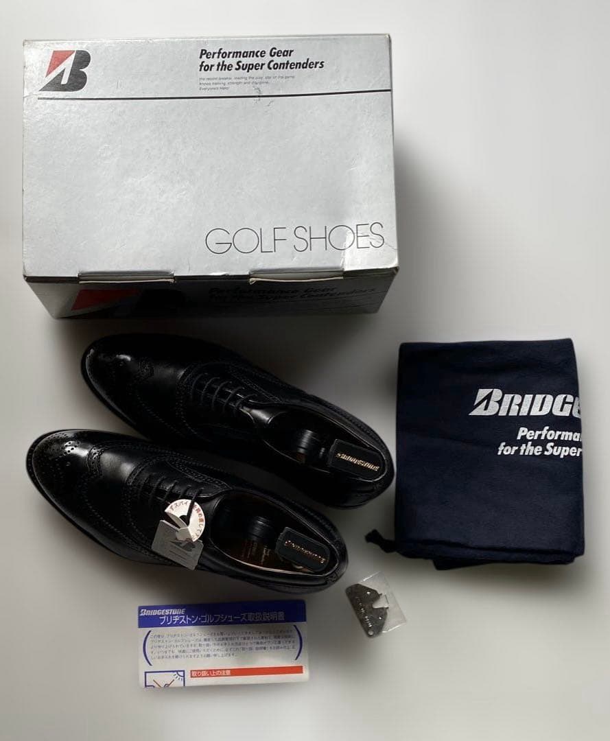 スパイク付ゴルフシューズ　BRIDGESTONE サイズ25.5cm 黒　革