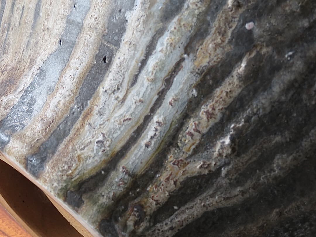 【値下】青娥窯　松元洋一作⑦　『自然釉花入』　穴窯焼成