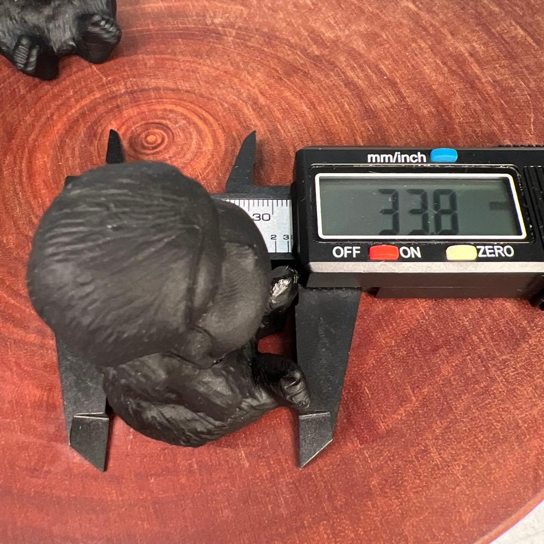 天然石　三猿　オブシディアン