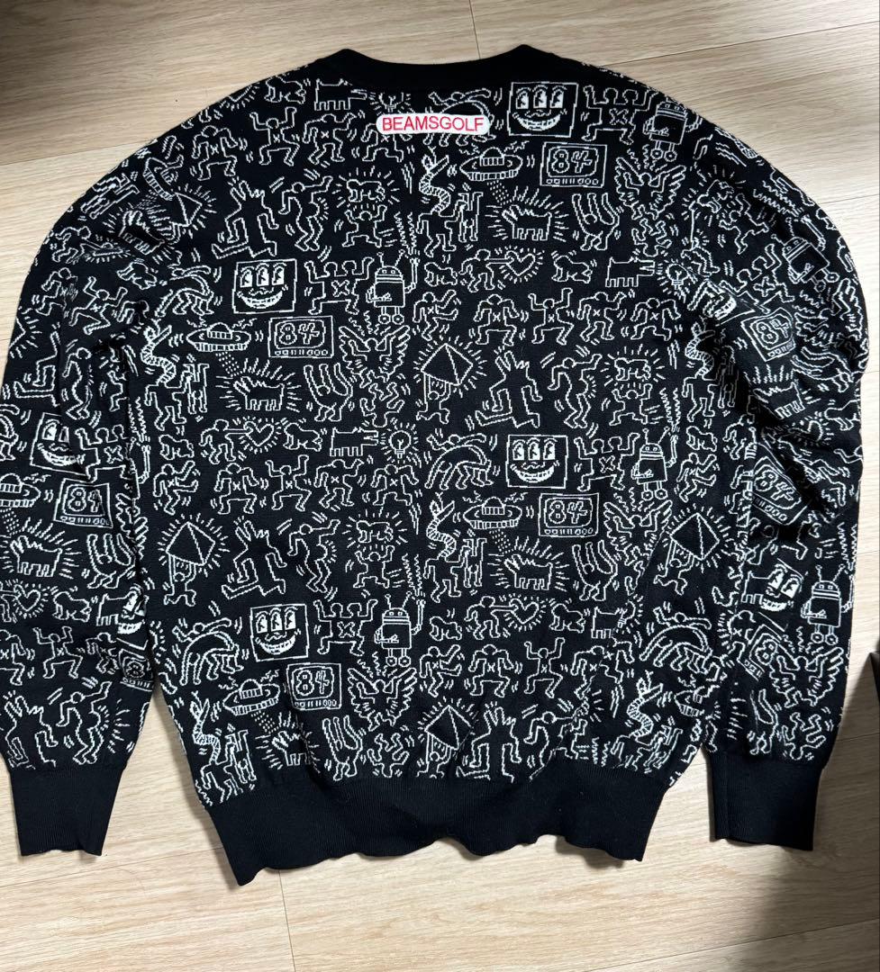 BEAMS GOLF アートプリント セーター