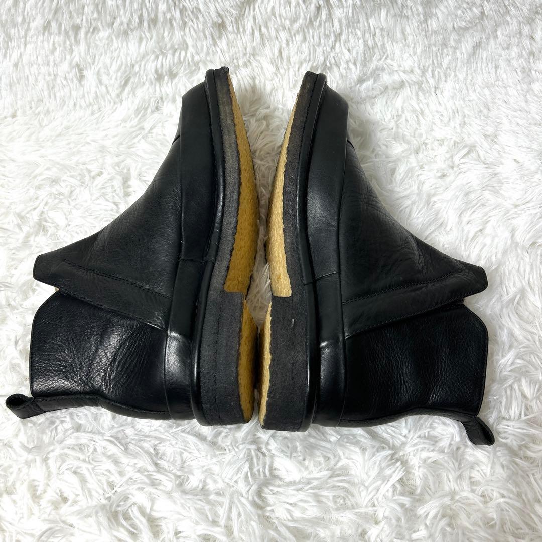 【未使用品】SAYA 撥水加工レザーショートブーツ ダブルジップ 24cm