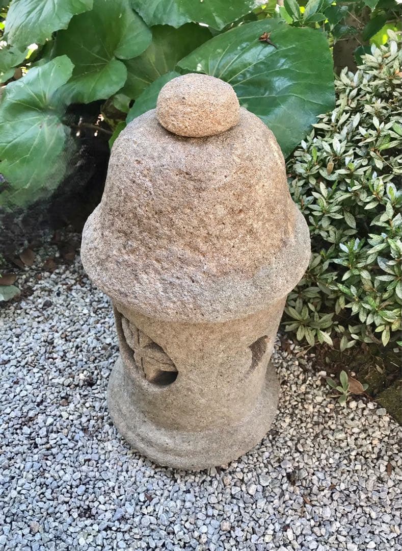 【天然自然石灯篭・置灯篭・オブジェ・庭石・ガーデニング・造園】箱庭水石飾り石