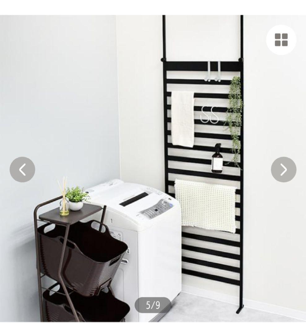 壁面ディスプレイハンガー WHITE つっぱり 収納 ウォールハンガー