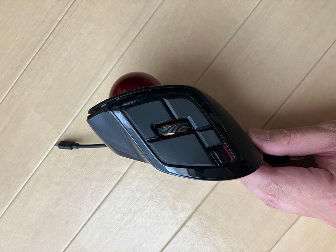 ELECOM トラックボールマウス 人差し指 静音 エルゴノミクス 有線無線