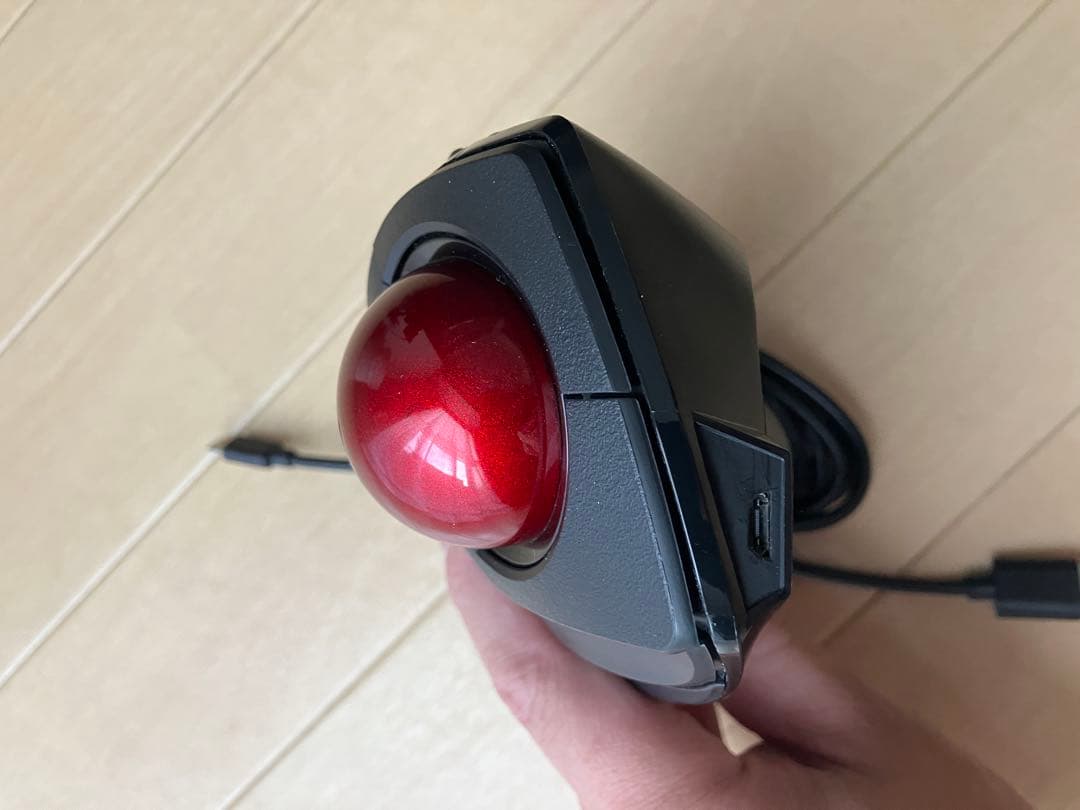 ELECOM トラックボールマウス 人差し指 静音 エルゴノミクス 有線無線