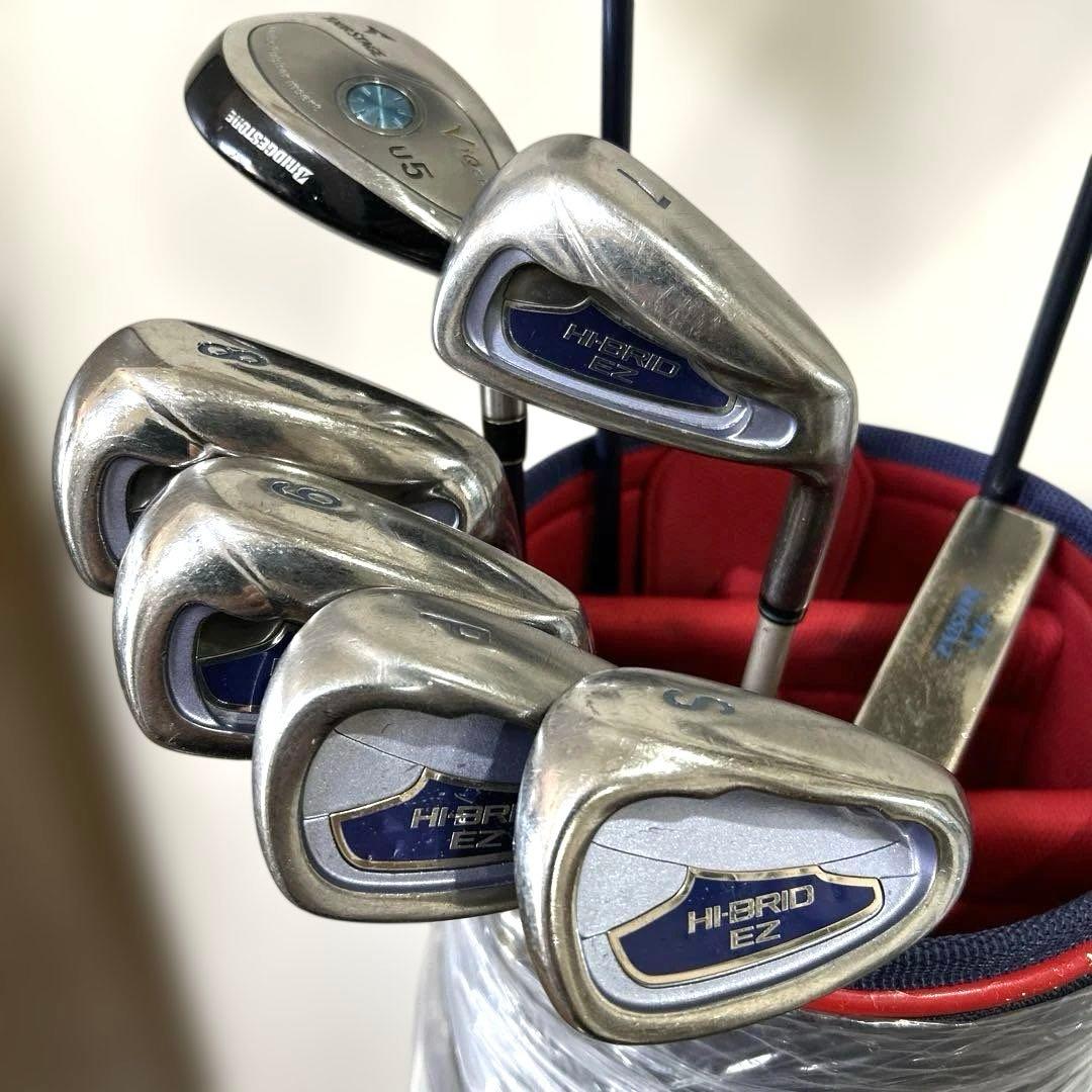 ブリヂストン＆ダンロップ　女性用ゴルフクラブ9本セット