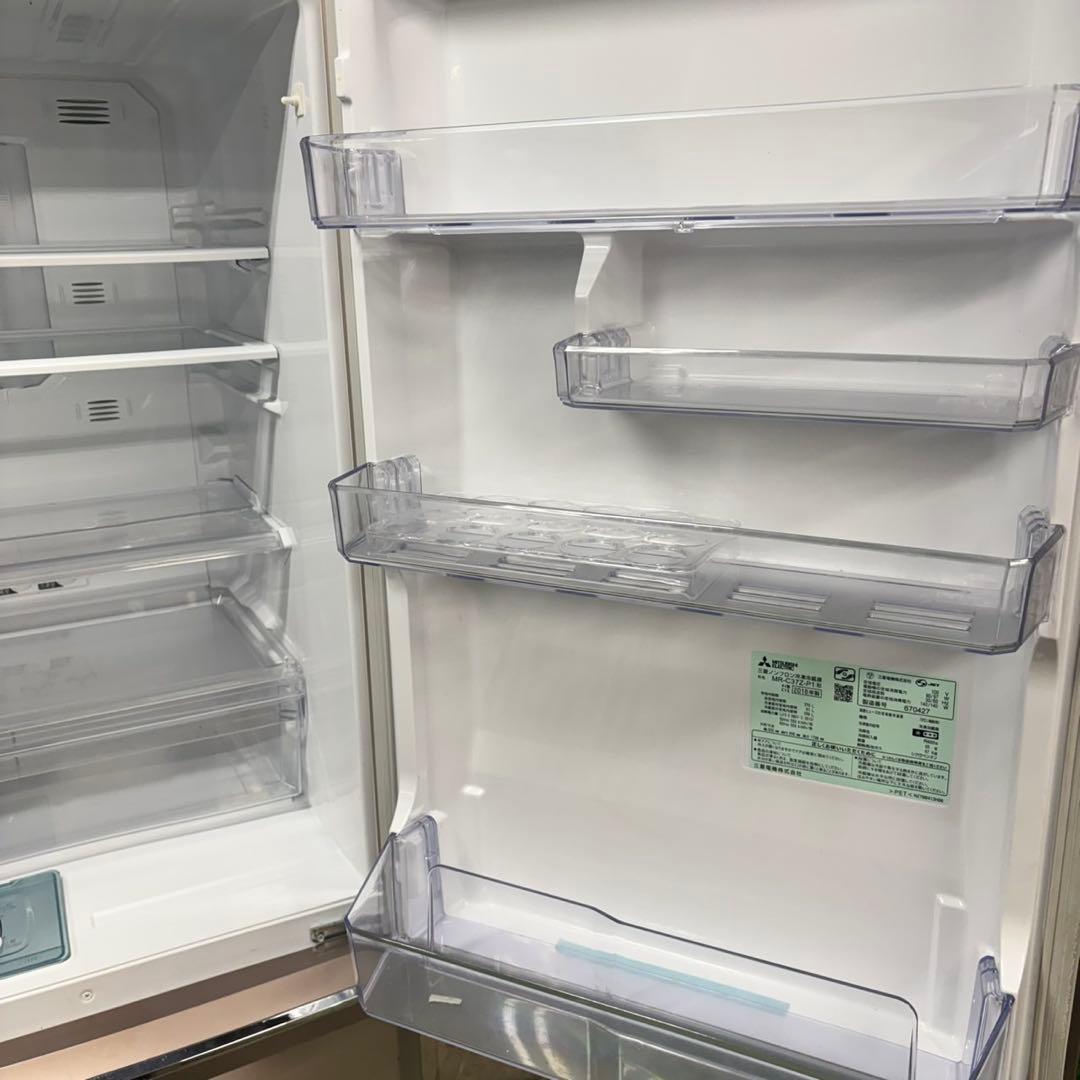 606 三菱　大型冷蔵庫　370L 300L強　小型　家庭用　自動製氷　半年保証