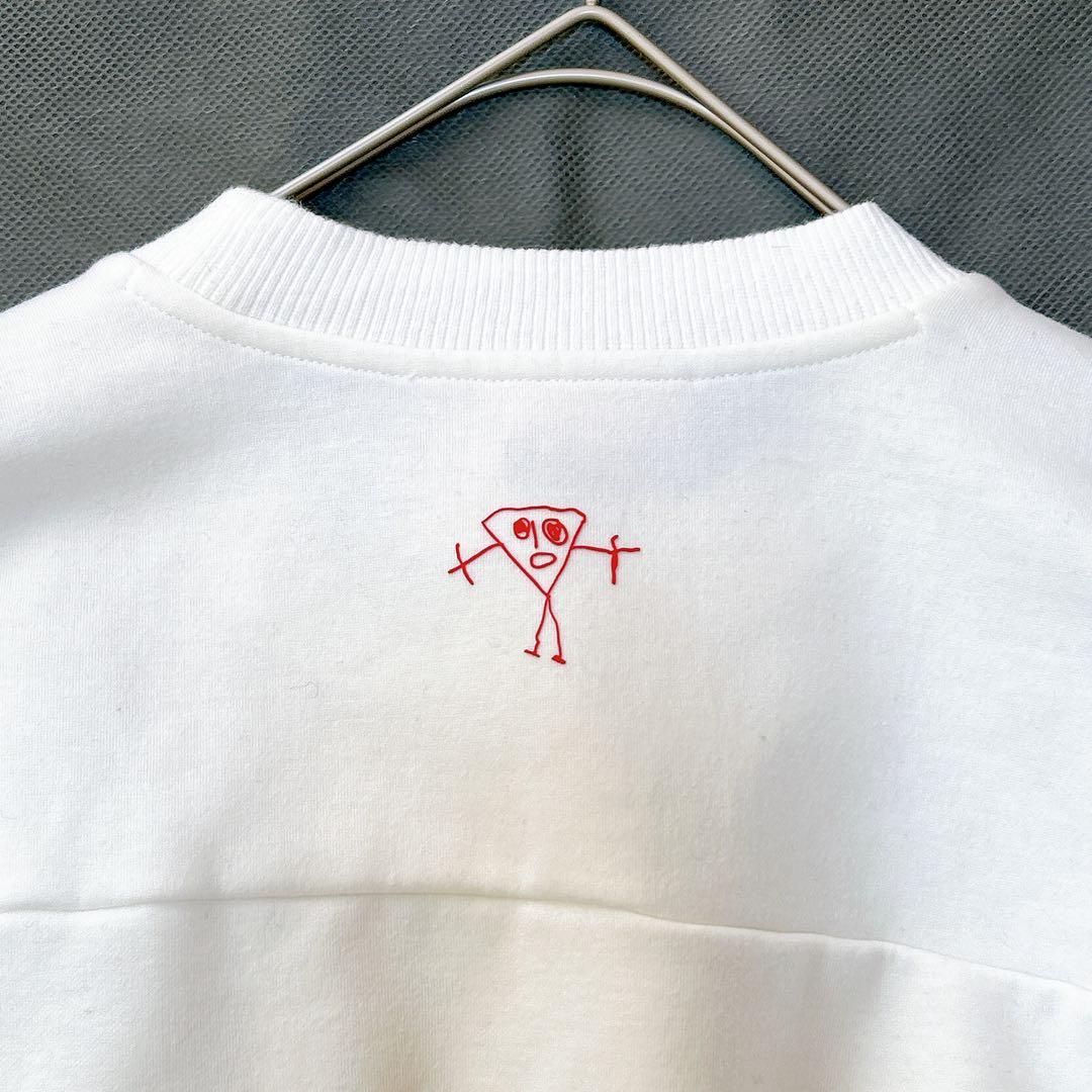 プランシー ビアンカ 刺繍 パッチ クルーネック スウェット トレーナー 白